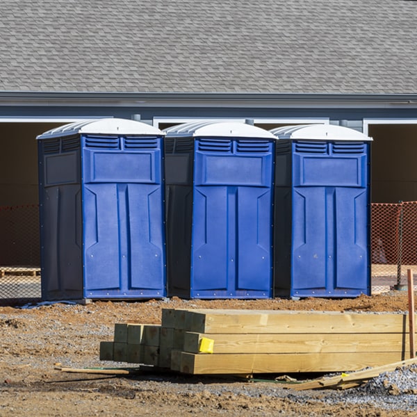 how often are the portable toilets cleaned and serviced during a rental period in McIntosh